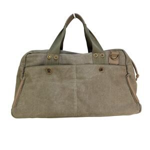 J. Fold Canvas Duffle Gray Overnighter Weekender Bag